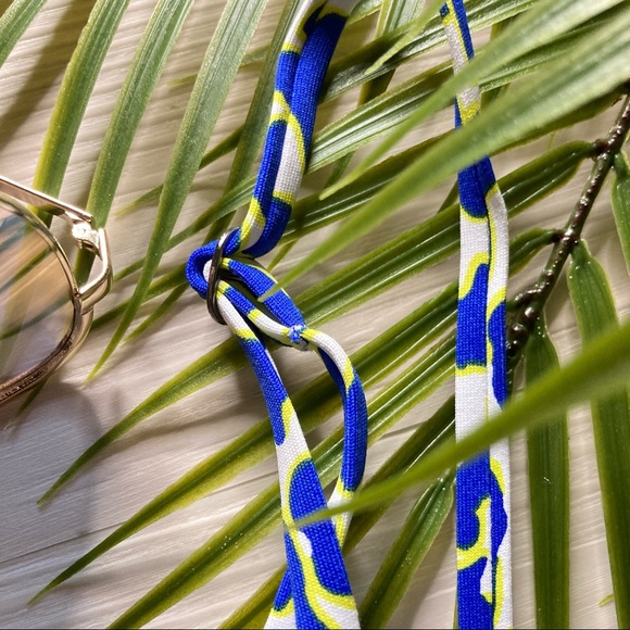 RARE Maaji 💙 4-Way Ruched Lace-Up Bandeau Top 👙💛🏖 - Picture 5 of 11